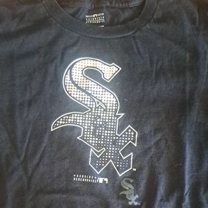 Black T-Shirt with Silver Graphic